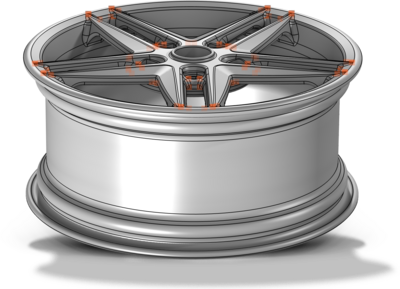 Geometry Cleanup on a Wheel Rim Geometry