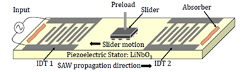 Finite Element Simulation of a Surface Acoustic Wave Driven Linear Motor
