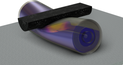 Indentation of a Cylindrical Battery Cell