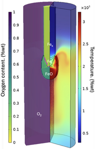Highly coupled multiphysics simulation of iron combustion: Application to ...