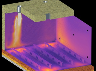 Heating Ramp Control in a Modular Furnace with Rotating ON/OFF Burners