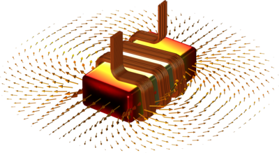 Multi-Turn Coil Winding Around a Ferromagnet 